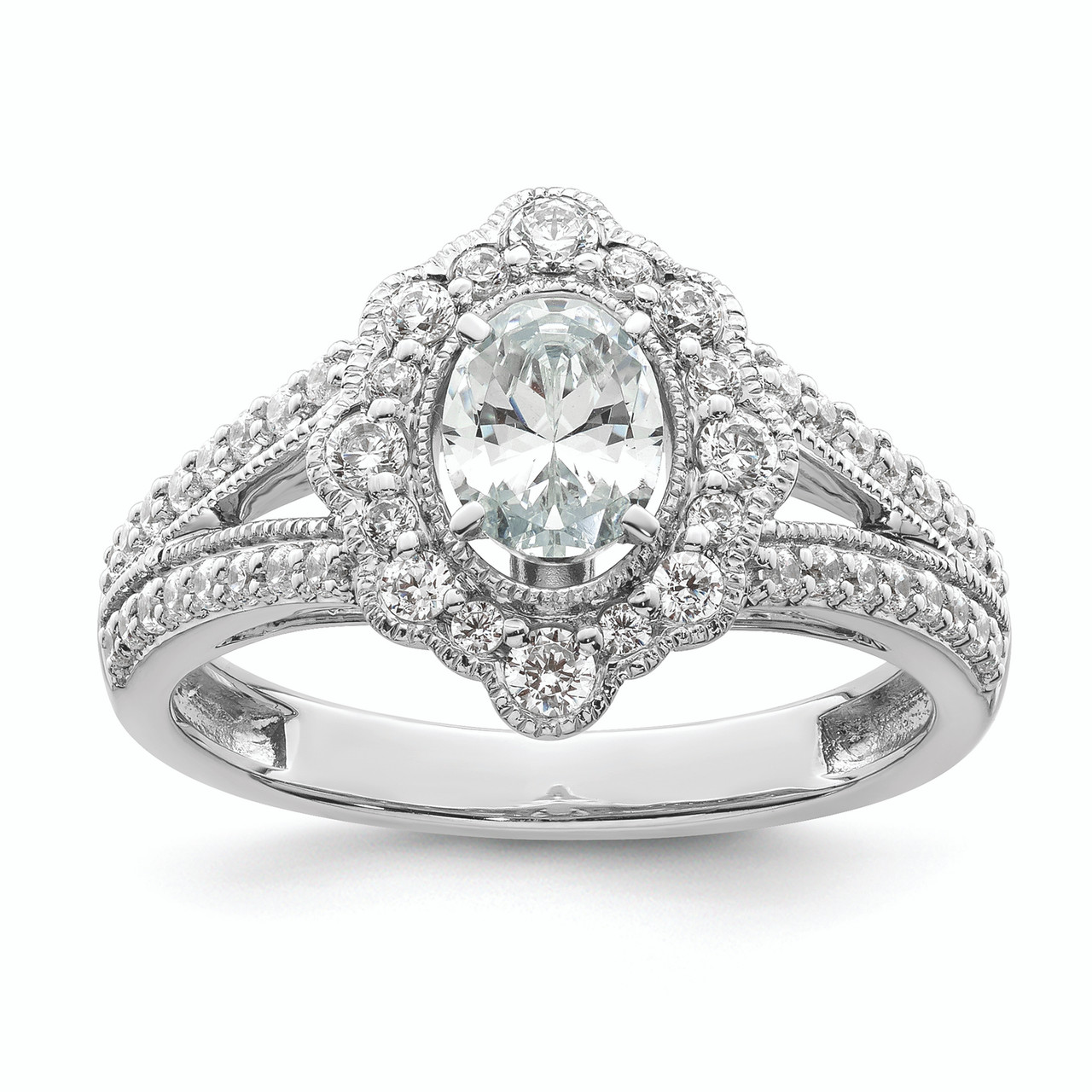 A. Jaffe Classic Halo Emerald Diamond Engagement Ring – Goldsmith Gallery  Jewelers
